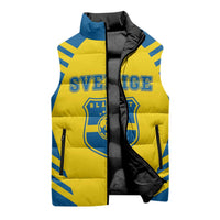 Custom Football 2026 Sweden Sleeveless Puffer Jacket Sverige Blagult Sporty Style