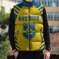 Custom Football 2026 Sweden Sleeveless Puffer Jacket Sverige Blagult Sporty Style
