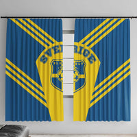 Football 2026 Sweden Window Curtain Sverige Blagult Sporty Style