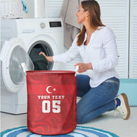Custom Football 2026 Turkey Laundry Basket Crescent-Stars Simple Style