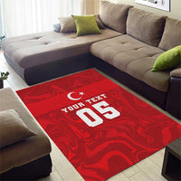 Custom Football 2026 Turkey Area Rug Crescent-Stars Simple Style