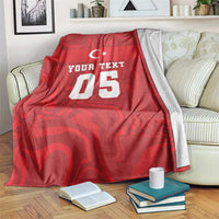 Custom Football 2026 Turkey Blanket Crescent-Stars Simple Style