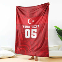 Custom Football 2026 Turkey Blanket Crescent-Stars Simple Style