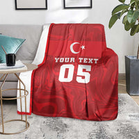 Custom Football 2026 Turkey Blanket Crescent-Stars Simple Style