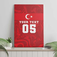Custom Football 2026 Turkey Canvas Wall Art Crescent-Stars Simple Style
