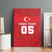 Custom Football 2026 Turkey Canvas Wall Art Crescent-Stars Simple Style