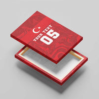Custom Football 2026 Turkey Canvas Wall Art Crescent-Stars Simple Style
