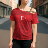 Custom Football 2026 Turkey Cross Shoulder Shirt Crescent-Stars Simple Style