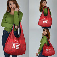 Custom Football 2026 Turkey Grocery Bag Crescent-Stars Simple Style
