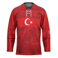 Custom Football 2026 Turkey Hockey Jersey Crescent-Stars Simple Style