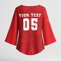 Custom Football 2026 Turkey Kimono Sleeve Blouse Crescent-Stars Simple Style
