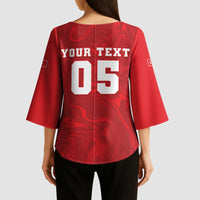 Custom Football 2026 Turkey Kimono Sleeve Blouse Crescent-Stars Simple Style