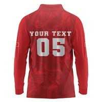 Custom Football 2026 Turkey Long Sleeve Polo Shirt Crescent-Stars Simple Style