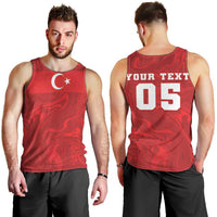 Custom Football 2026 Turkey Men Tank Top Crescent-Stars Simple Style