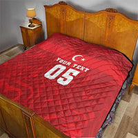 Custom Football 2026 Turkey Quilt Crescent-Stars Simple Style