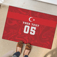 Custom Football 2026 Turkey Rubber Doormat Crescent-Stars Simple Style