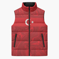 Custom Football 2026 Turkey Sleeveless Puffer Jacket Crescent-Stars Simple Style