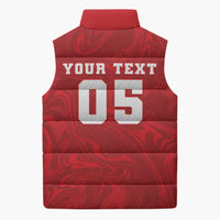 Custom Football 2026 Turkey Sleeveless Puffer Jacket Crescent-Stars Simple Style