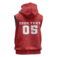 Custom Football 2026 Turkey Sleeveless Zip Hoodie Crescent-Stars Simple Style