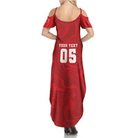 Custom Football 2026 Turkey Summer Maxi Dress Crescent-Stars Simple Style