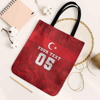 Custom Football 2026 Turkey Tote Bag Crescent-Stars Simple Style