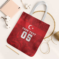 Custom Football 2026 Turkey Tote Bag Crescent-Stars Simple Style