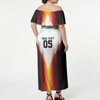 Custom Germany Football 2026 Off Shoulder Maxi Dress Deutschland Eagle Wings Special Style