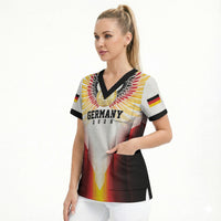 Custom Germany Football 2026 Scrub Top Deutschland Eagle Wings Special Style