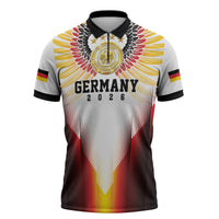 Custom Germany Football 2026 Zipper Polo Shirt Deutschland Eagle Wings Special Style