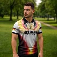 Custom Germany Football 2026 Zipper Polo Shirt Deutschland Eagle Wings Special Style