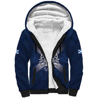 Custom Scotland Rugby 2026 Sherpa Hoodie Scottish Thistle Flag Style
