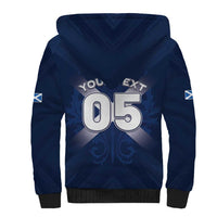 Custom Scotland Rugby 2026 Sherpa Hoodie Scottish Thistle Flag Style