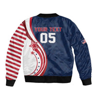 Custom USA Rugby 2026 Sleeve Zip Bomber Jacket Sporty Style