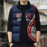 Custom USA Rugby 2026 Sleeveless Puffer Jacket Sporty Style