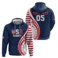 Custom USA Rugby 2026 Zip Hoodie Sporty Style