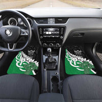 New Zealand And Ireland Rugby Car Mats Silver Fern With Celtic Cross