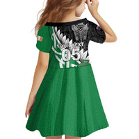 New Zealand And Ireland Rugby Custom Family Matching Summer Maxi Dress and Hawaiian Shirt Silver Fern With Celtic Cross