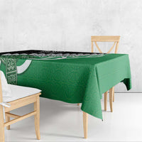 New Zealand And Ireland Rugby Tablecloth Silver Fern With Celtic Cross