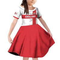 Custom England Rugby Family Matching Off Shoulder Short Dress and Hawaiian Shirt Vintage Style
