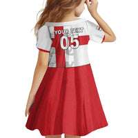 Custom England Rugby Family Matching Off Shoulder Short Dress and Hawaiian Shirt Vintage Style