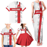 Custom England Rugby Family Matching Tank Maxi Dress and Hawaiian Shirt Vintage Style