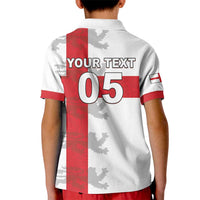 Custom England Rugby Kid Polo Shirt Vintage Style