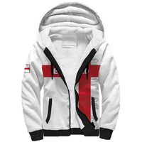 Custom England Rugby Sherpa Hoodie Vintage Style