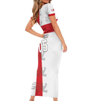 Custom England Rugby Short Sleeve Bodycon Dress Vintage Style