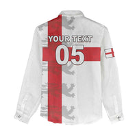 Custom England Rugby Women Casual Shirt Vintage Style