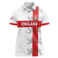 Custom England Rugby Women Polo Shirt Vintage Style
