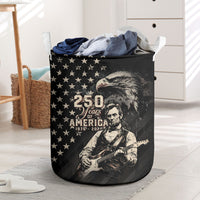America 250th Anniversary Laundry Basket Abraham Lincoln Playing Guitar 4th July