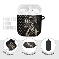 America 250th Anniversary AirPods Case Abraham Lincoln Playing Guitar 4th July