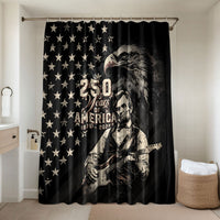 America 250th Anniversary Bathroom Set Abraham Lincoln Playing Guitar 4th July