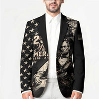 Personalized America 250th Anniversary Blazer Abraham Lincoln Playing Guitar 4th July